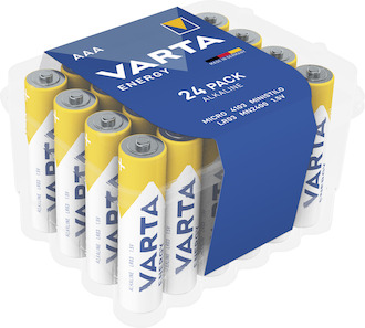 VARTA Batterie Alkaline AAA Micro, 1.5V, LR03, Pck=24St, 4103229224