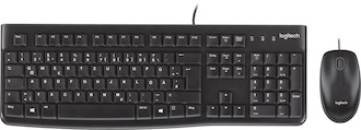 Logitech Tastatur + Maus MK120, schwarz, 920-002540